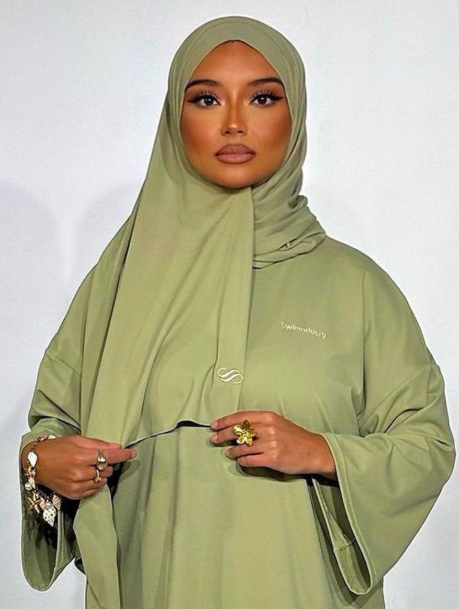 Hijab swim matcha