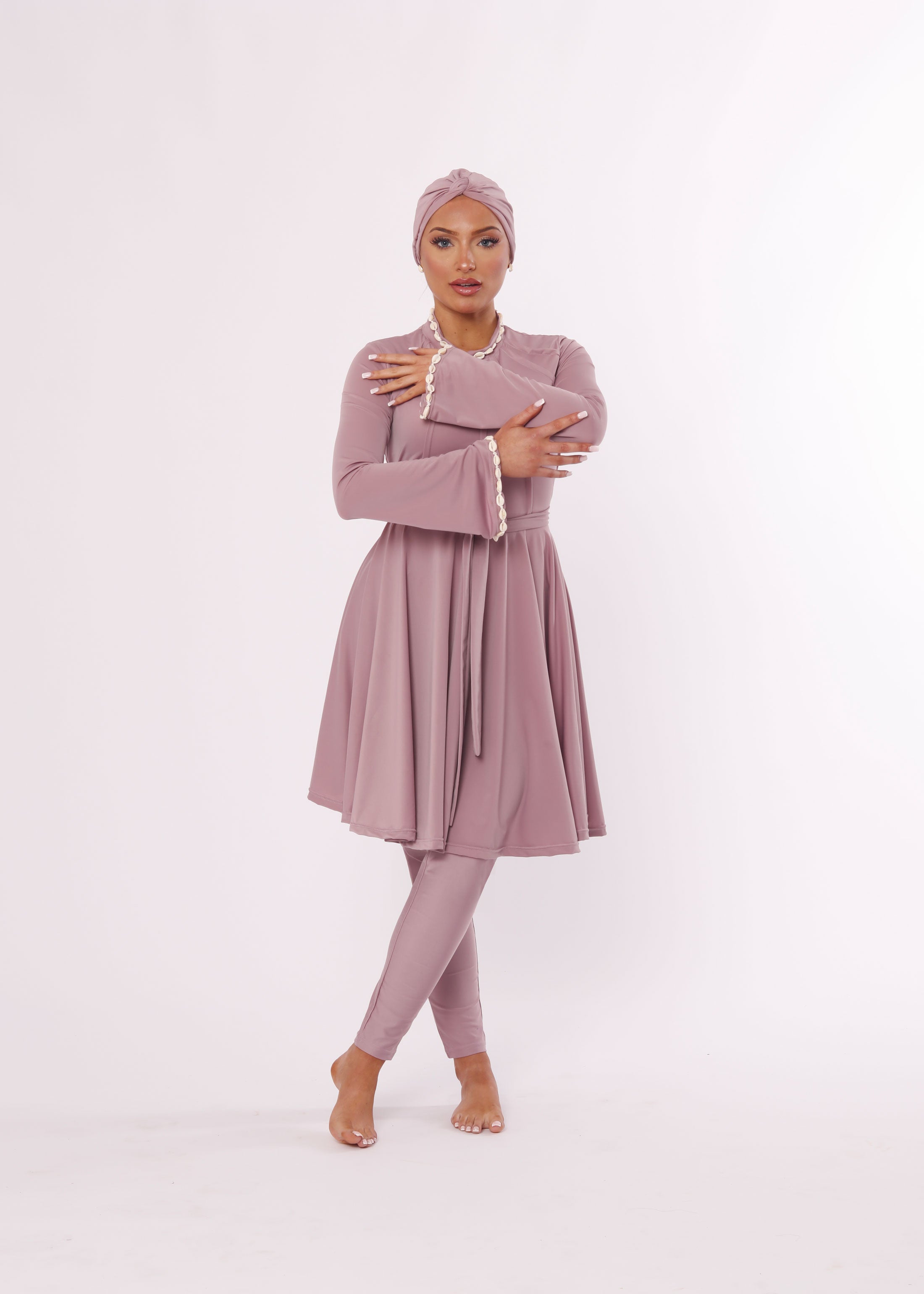 Burkini Coquillage lila