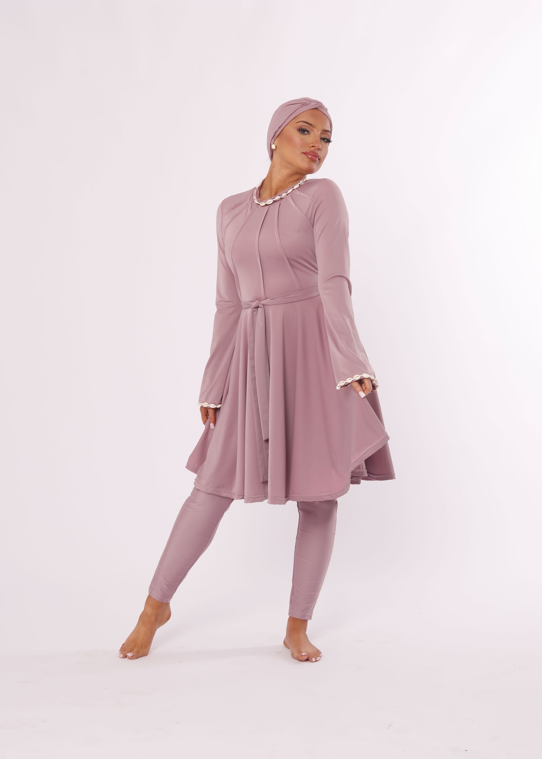 Burkini Coquillage lila
