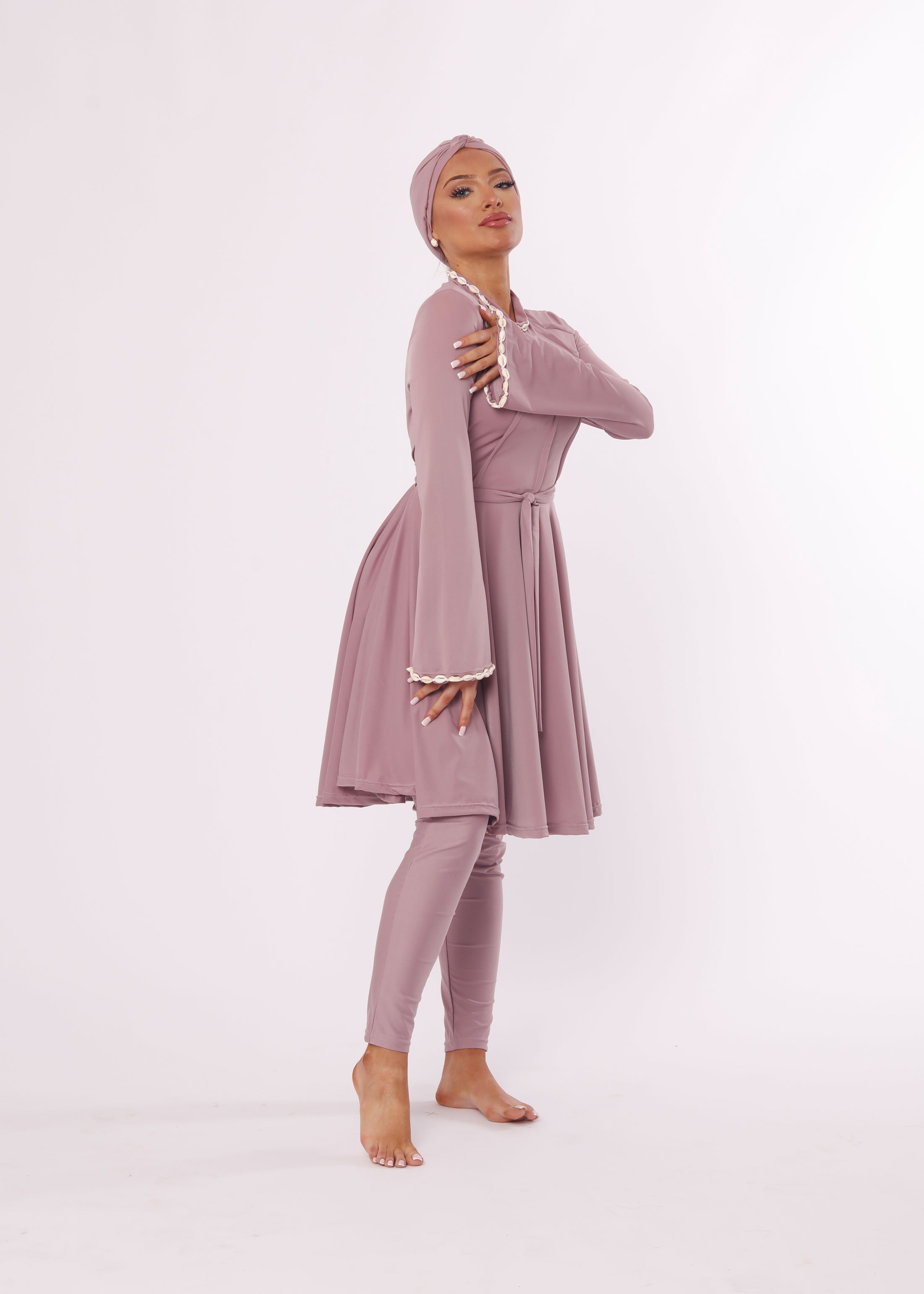 Burkini Coquillage lila