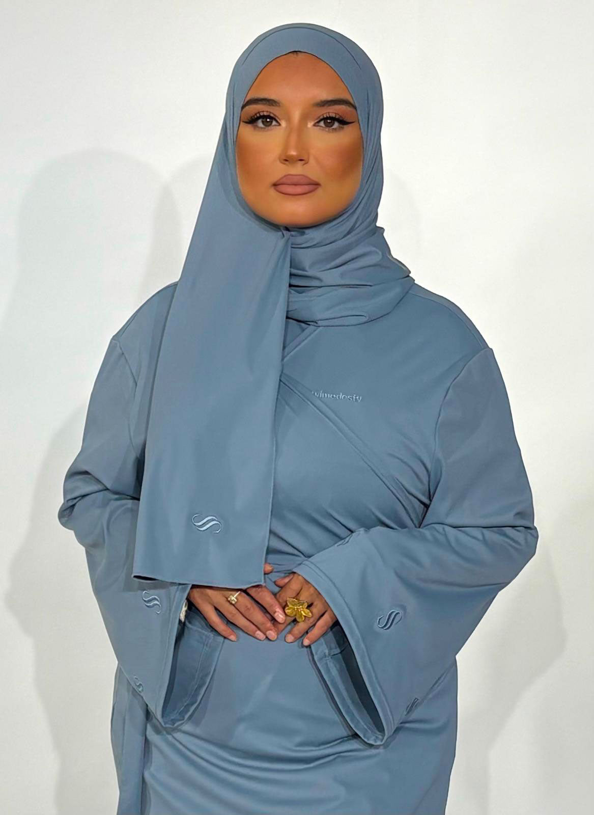 Hijab swim bleu denin