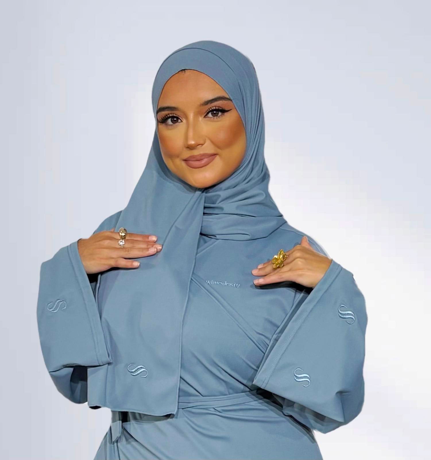 Hijab swim bleu denin